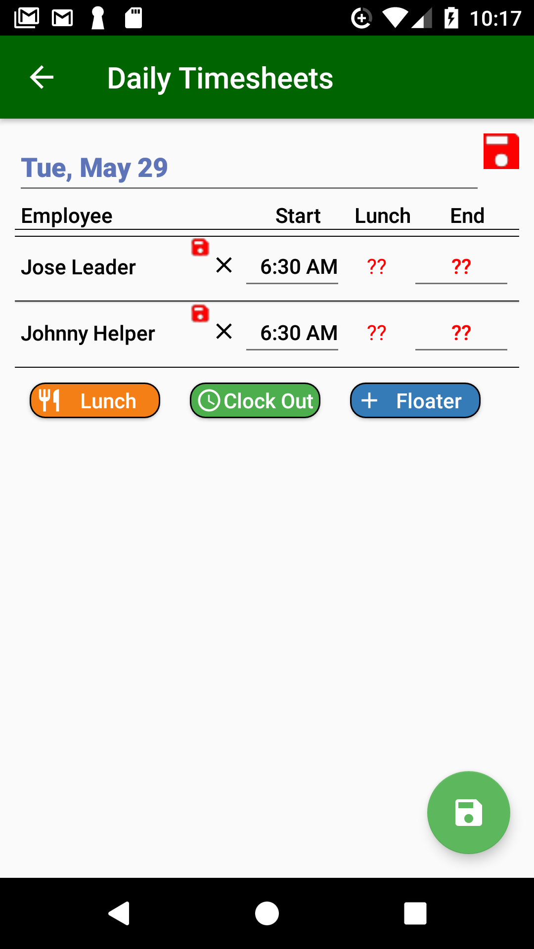 Crews enter timesheets with Field Assistant mobile app
