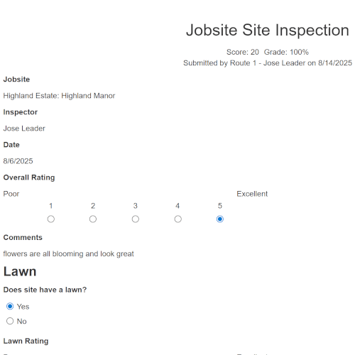 A dashboard showing completed digital forms, which can be easily searched, filtered, and exported.